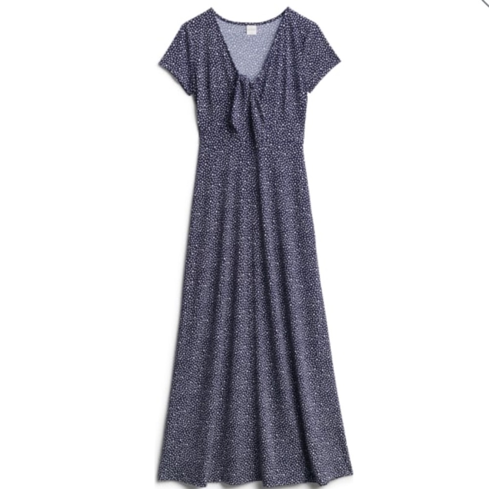 Piper Tie Front Detail Knit Maxi Dress